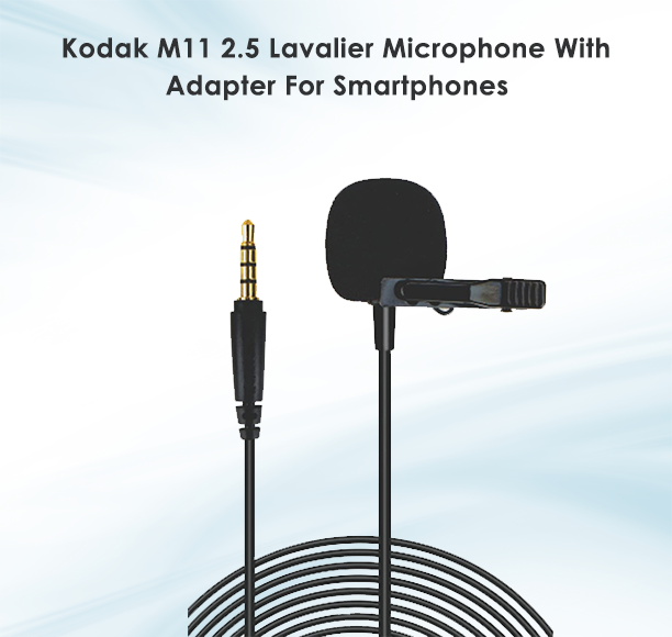Kodak M11 2.5 Lavalier Microphone With Adapter For Smartphone